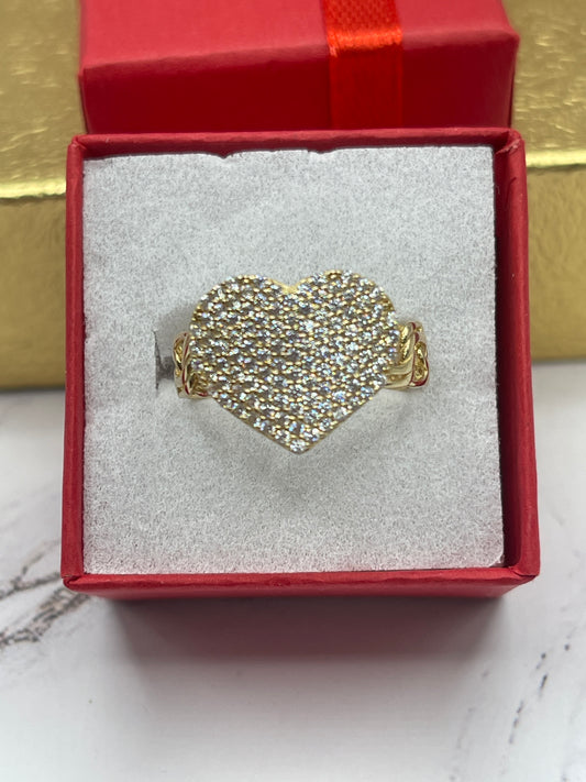 Heart Cz Ring 10k