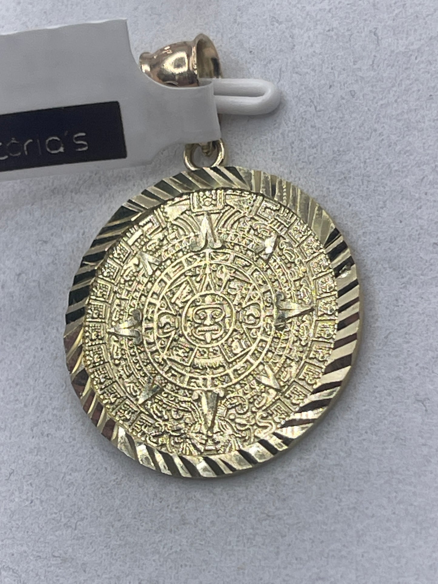 Aztec Calendar Pendant 10k