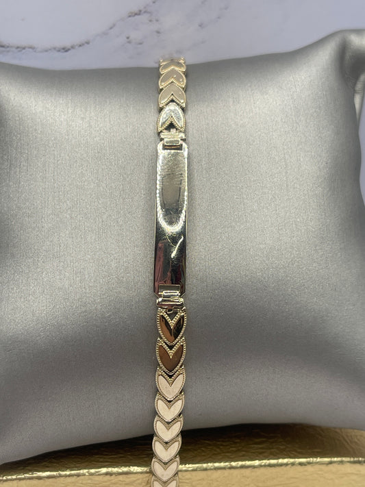 Heart ID Bracelet 14k