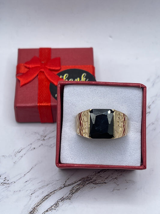 Onyx Men Ring 14k
