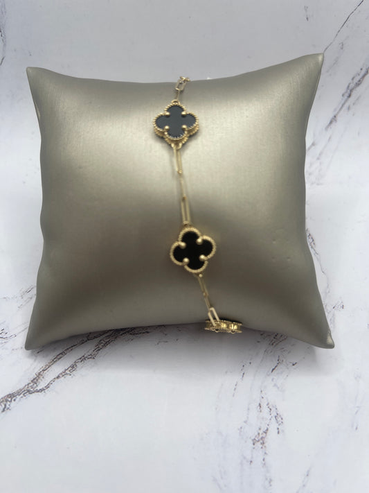 Black Clover Bracelet 14k