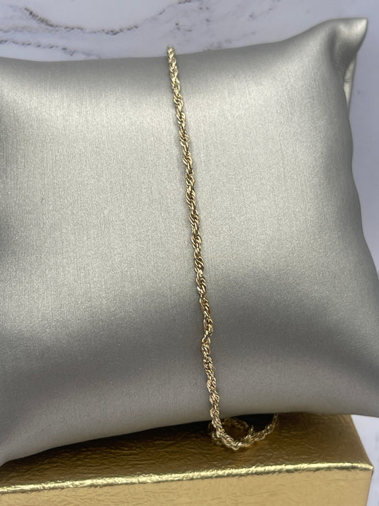 Rope Solid Bracelet 14k