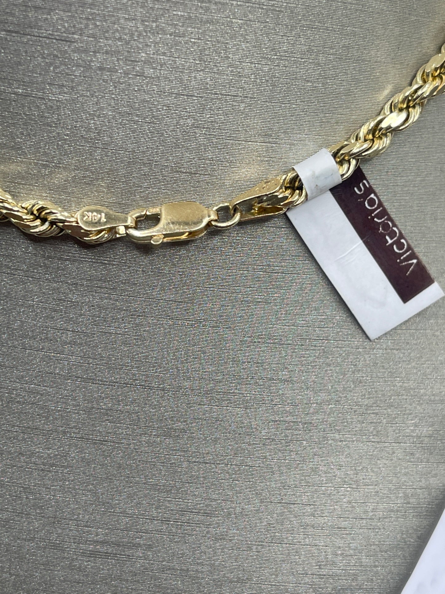 Rope Solid Chain. 14k