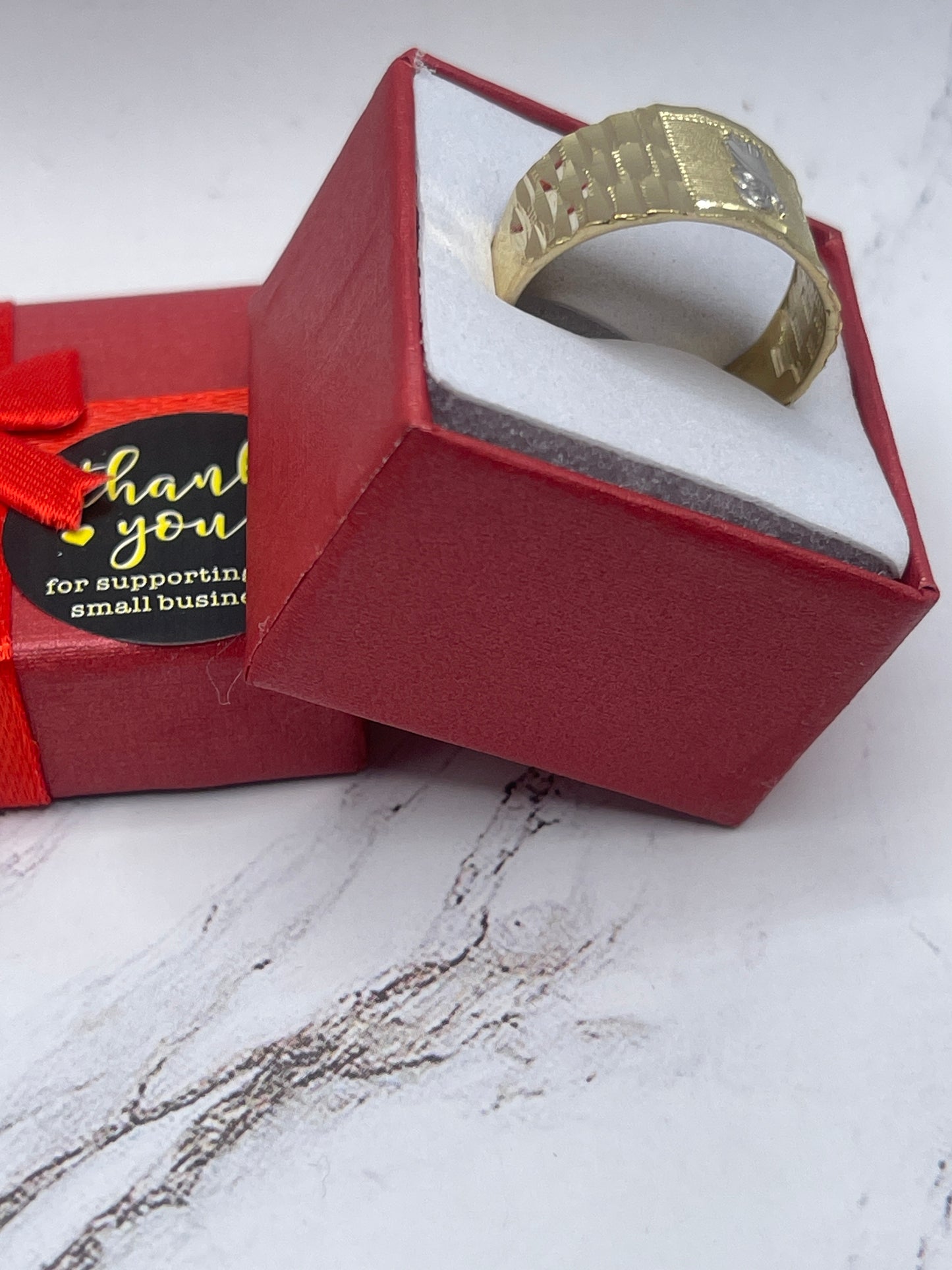 St Judas 2 tone Ring 10k