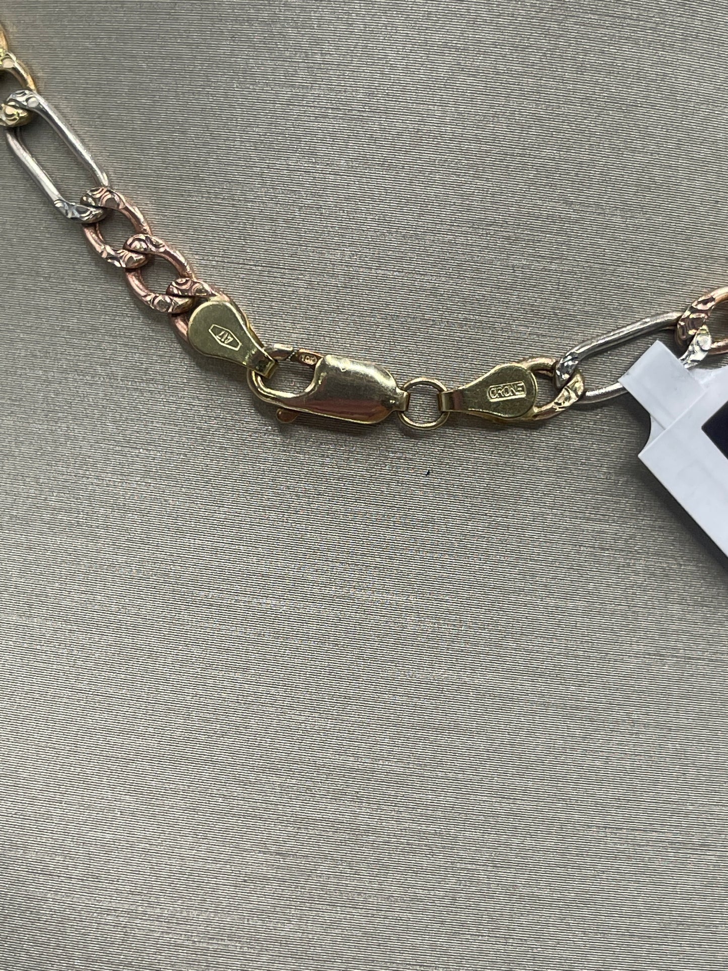 Figaro 3tone Chain 10k