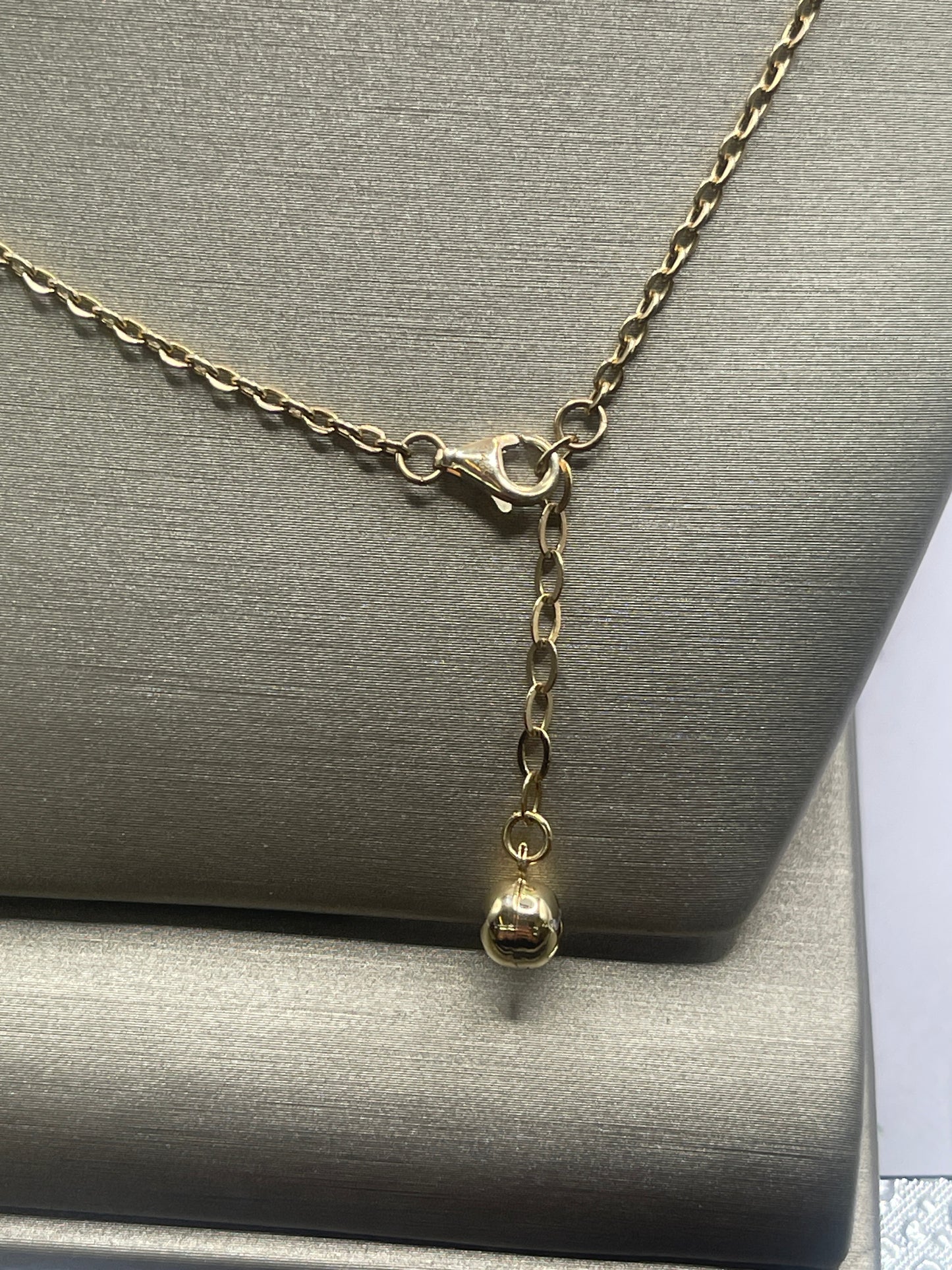 Gold Cz Clover Necklace 14k