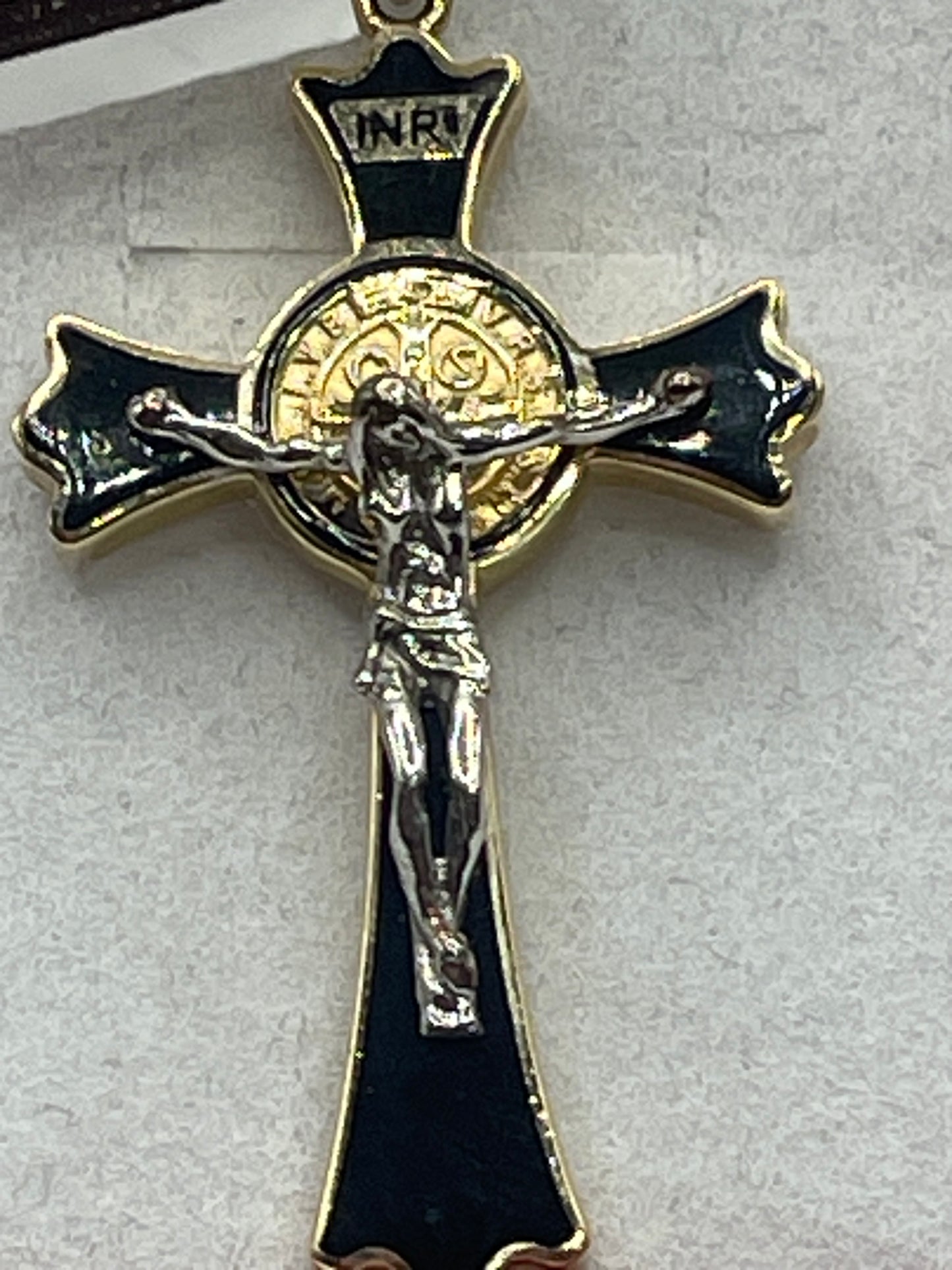 Cross Jesus Cx St Benito Pendent 14k