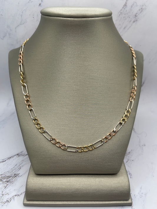 Figaro 3tone Chain 10k