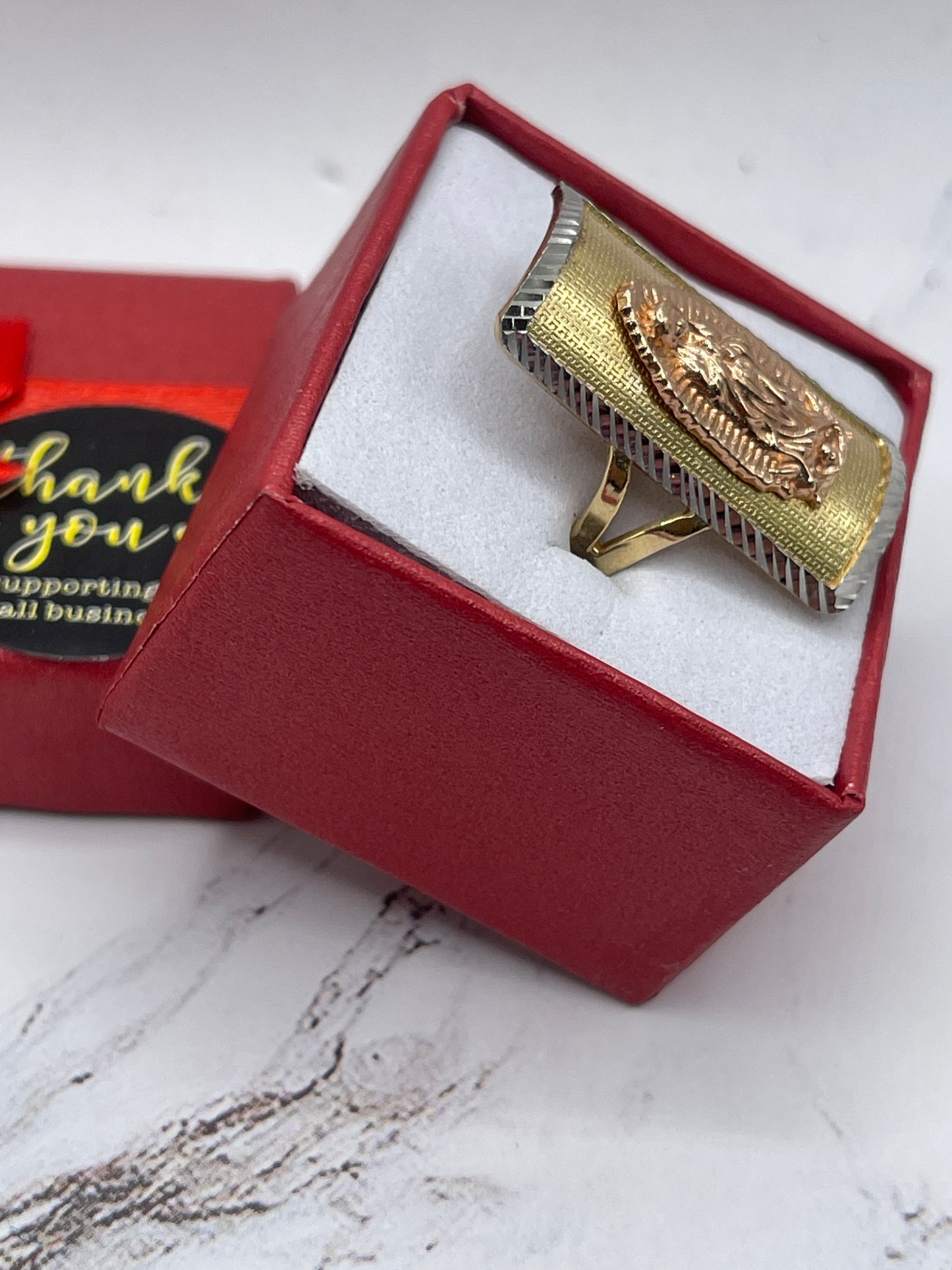 Virgen De Guadalupe Ring 14k