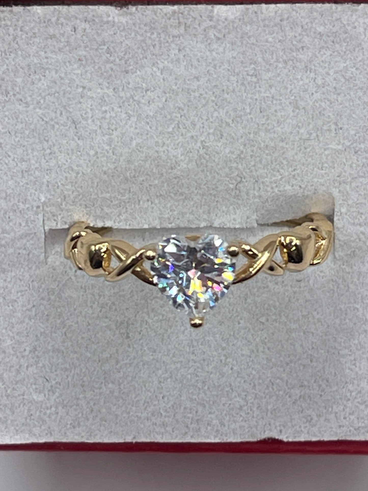 Heart Cz Ring 14K