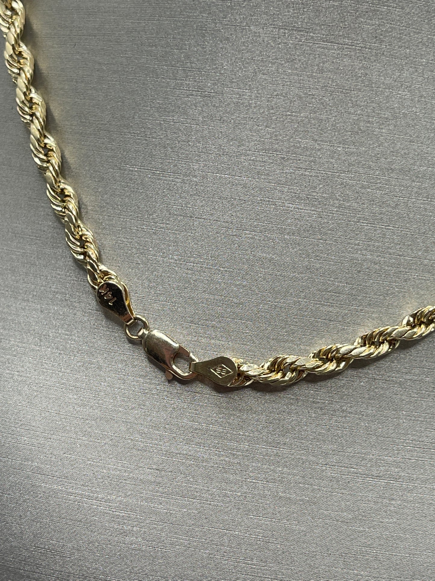 Rope Hollow Chain 14k