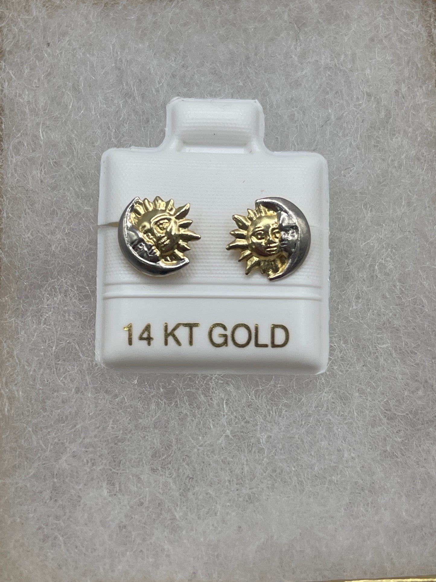 Moon & Sun Earrings 14k