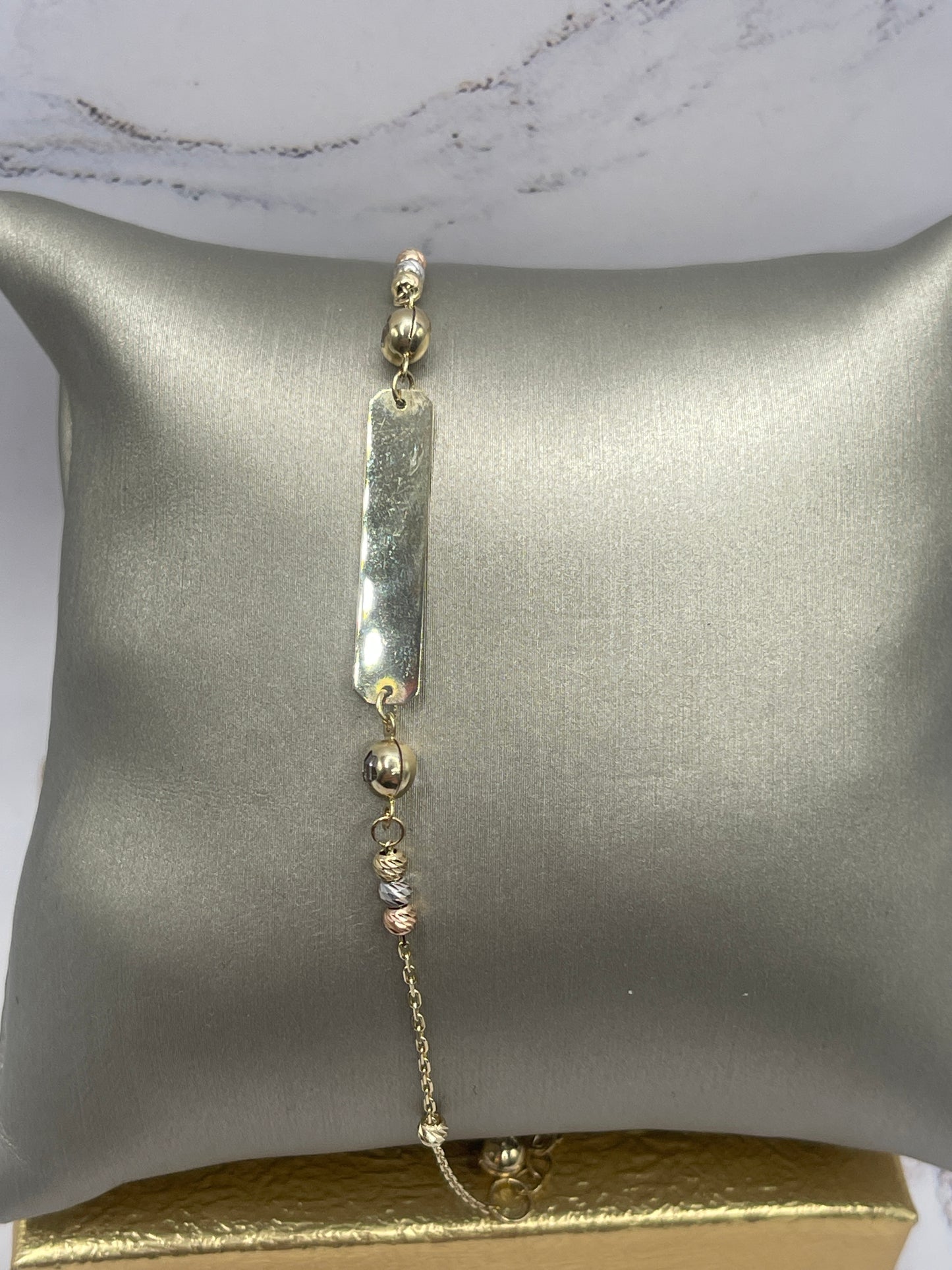 ID 3 Tone Bracelet (kids) 14k