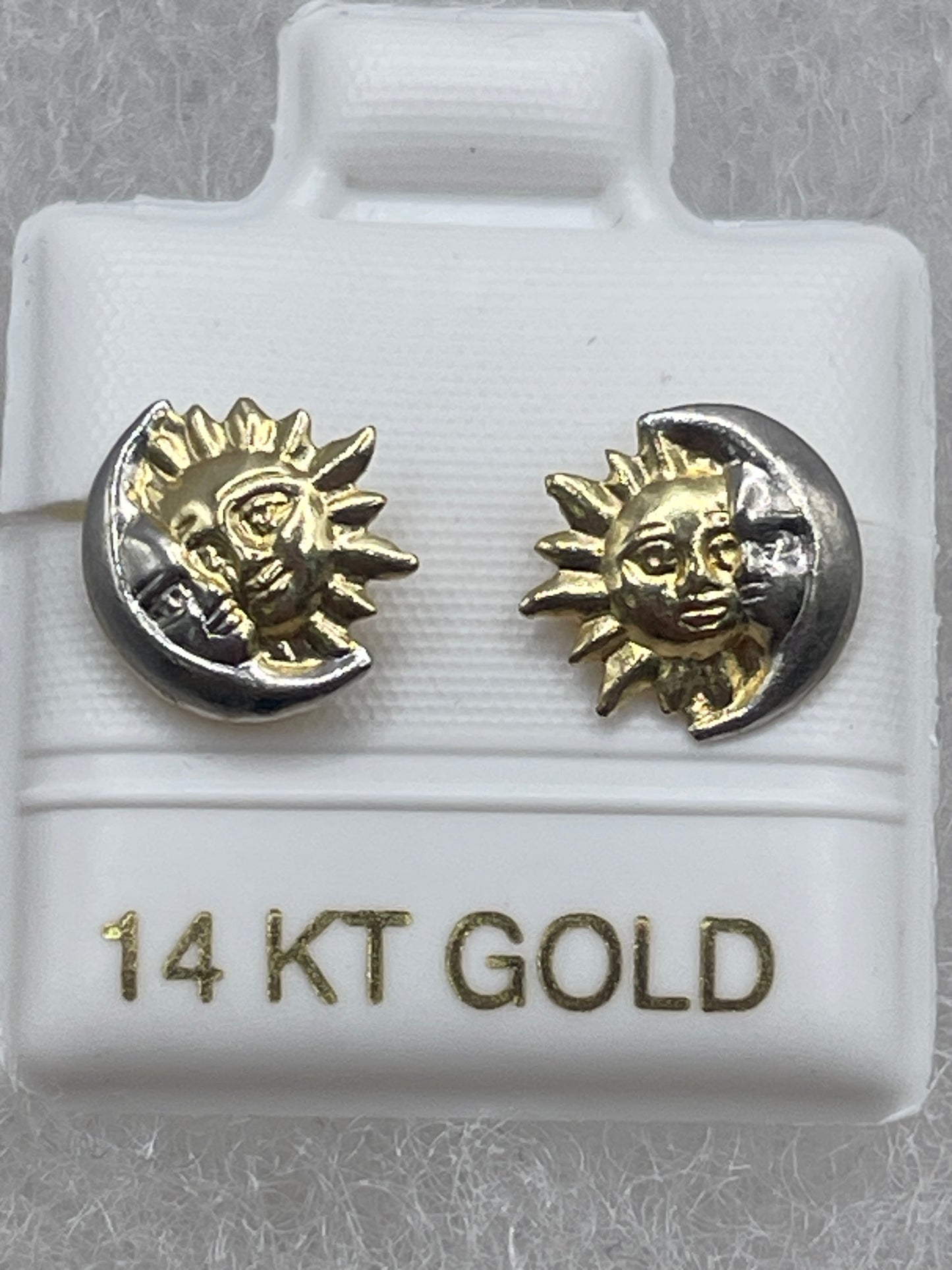 Moon & Sun Earrings 14k