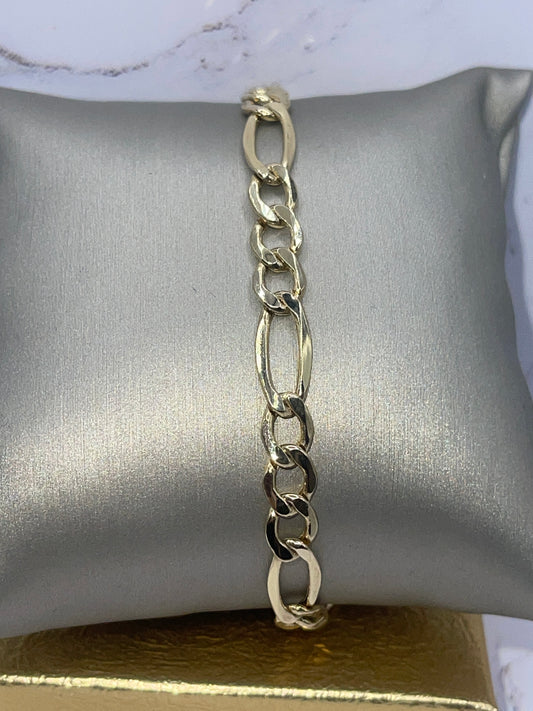 Figaro Bracelet 14k