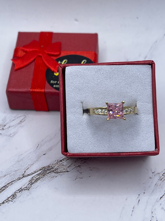 Pink Cz Ring 10k