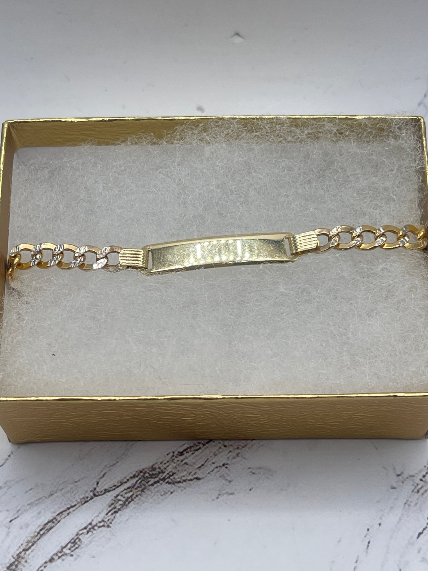 ID Cuban DC Bracelet 14k