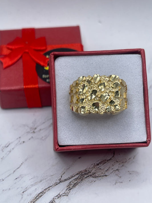 Nugget Men Ring 10k